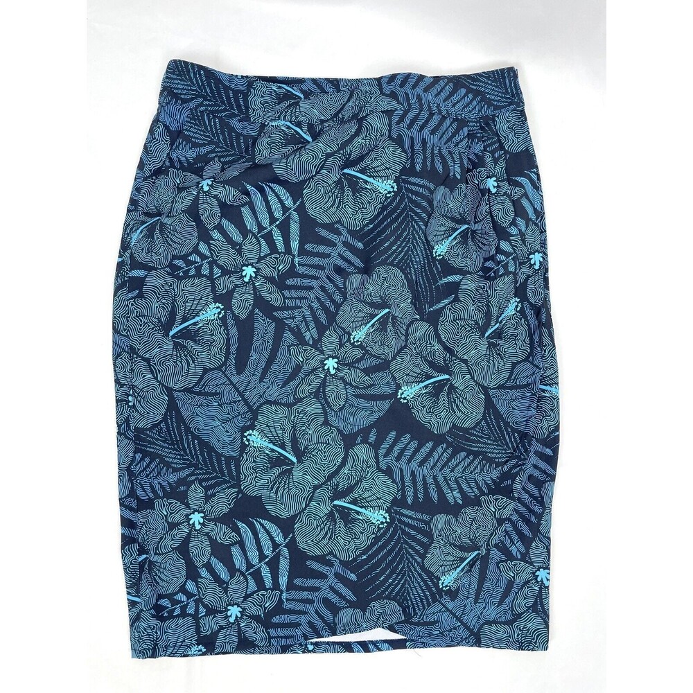 RipSkirt Hawaii Women M Maui Moonlight Blue Wrap Swim Skirt Coverup Length 3 Tag